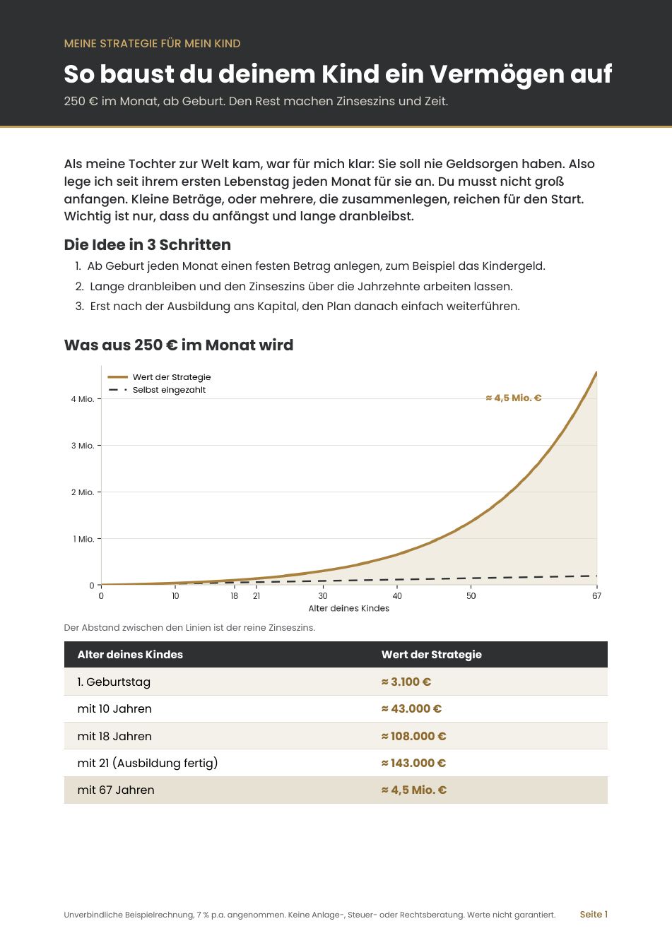 Meine Strategie – Seite 1